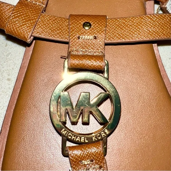 Michael Kors Brown Sandals with Gold Accents Womens Size 9.5 - Picture 2 of 6